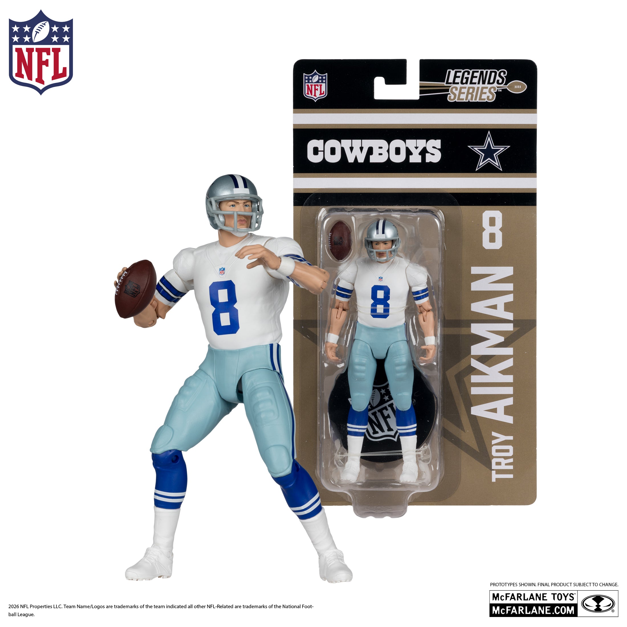 PREVENTA McFarlane's Sportspicks Legends Series Troy Aikman (Dallas Cowboys) McFarlane (Primer pago/anticipo)