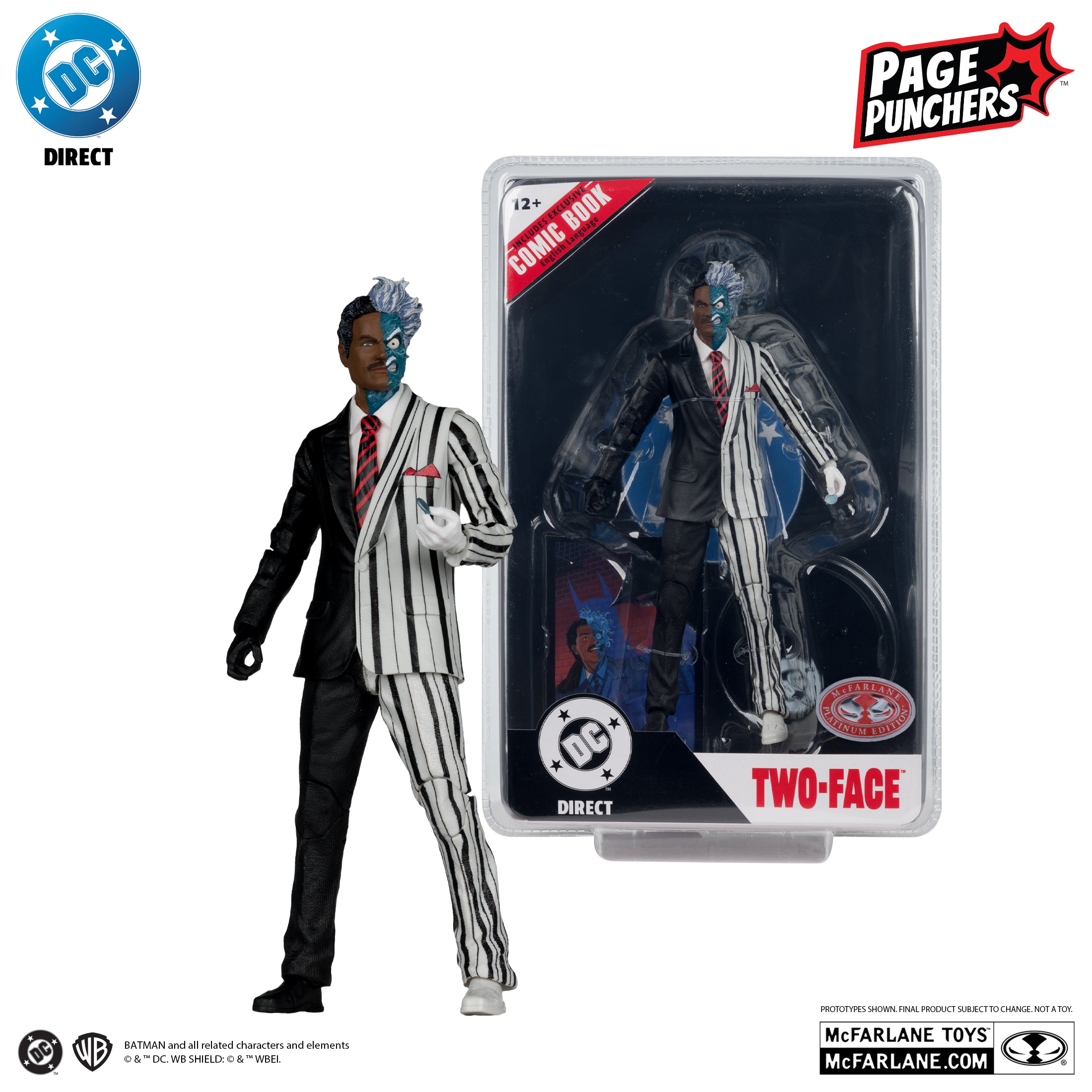 PREVENTA DC Multiverse Page Punchers Two Face (Batman 89) Red Platinum Edition McFarlane (Primer pago/anticipo)