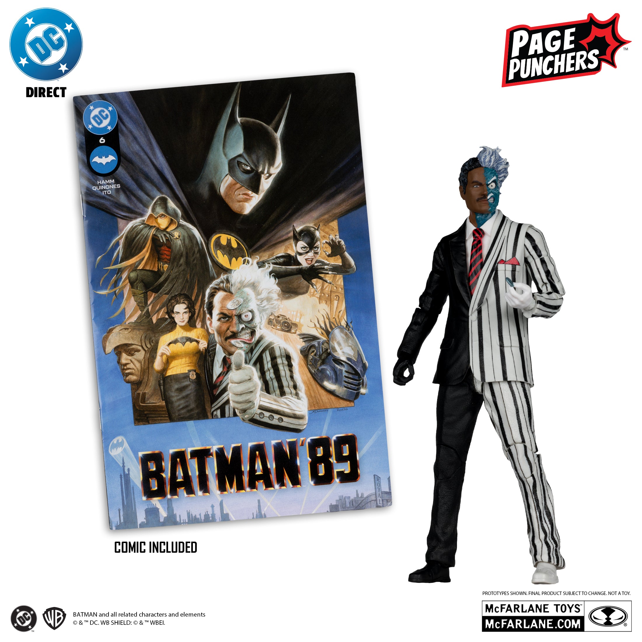 PREVENTA DC Multiverse Page Punchers Two Face (Batman 89) Red Platinum Edition McFarlane (Primer pago/anticipo)