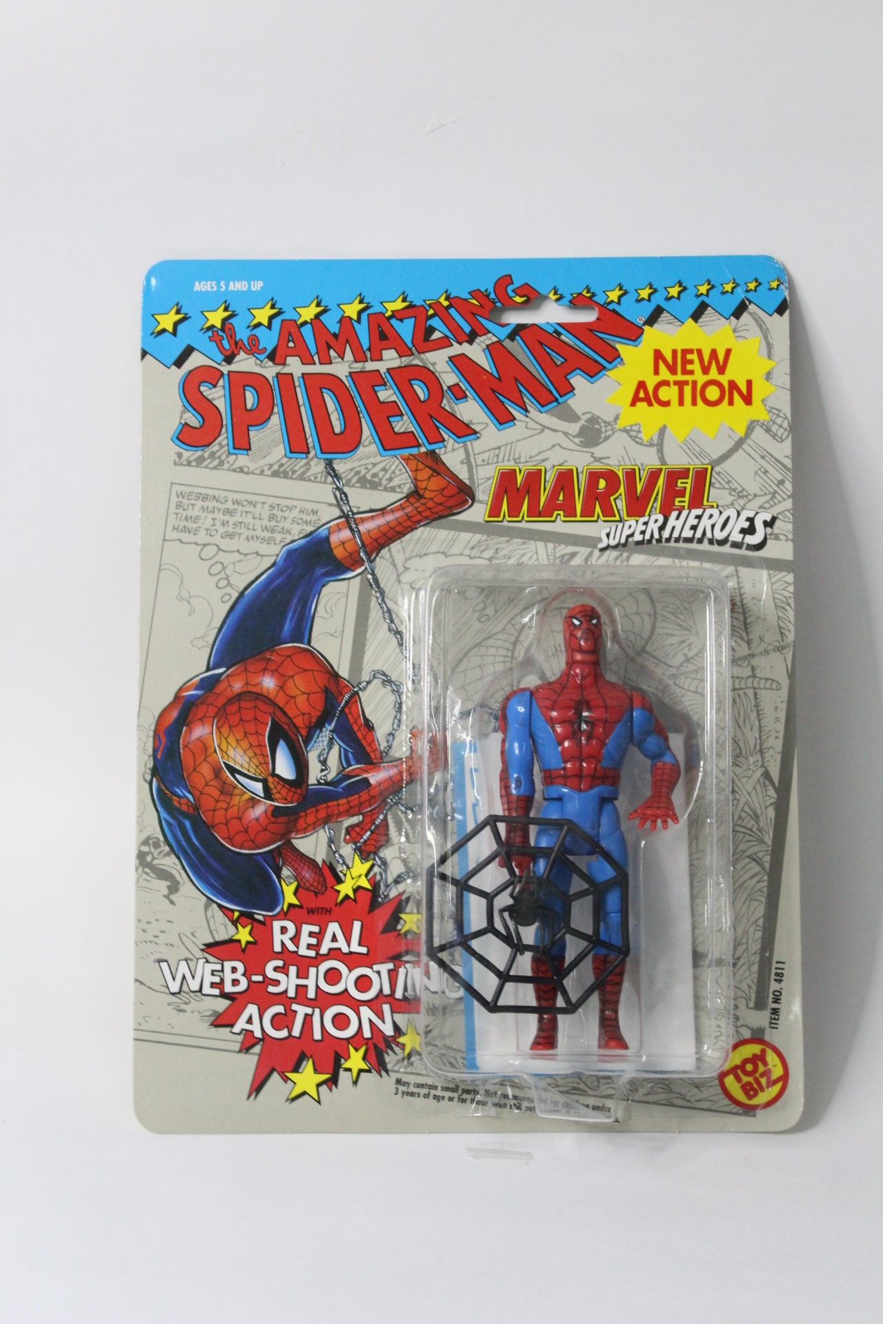Spiderman Marvel Super Heroes (Real web-shooting action)Toybiz Vintage