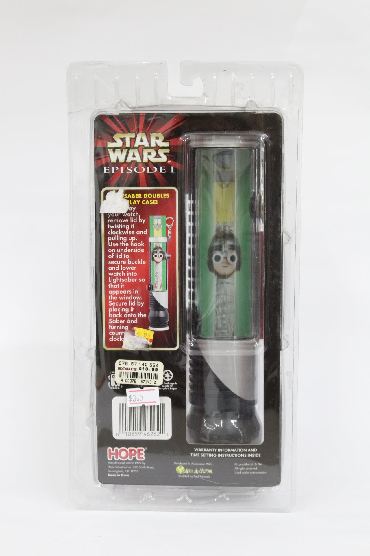 Collection Watch Qui-Gon Ligthsaber Star wars Episodio 1 Hope