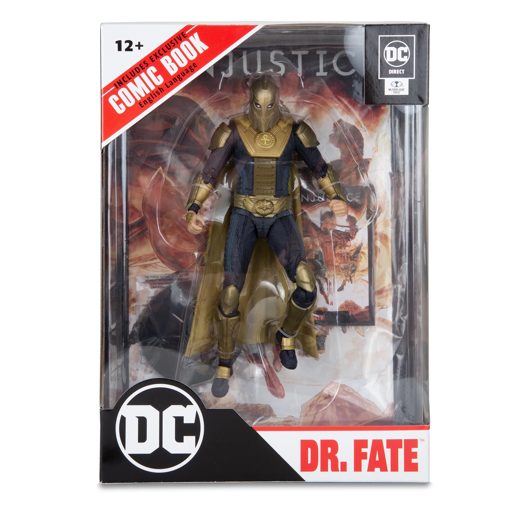 McFarlane DC Direct Page Punchers: DC Gaming Injustice 2 - Dr Fate 7 Pulgadas con Comic