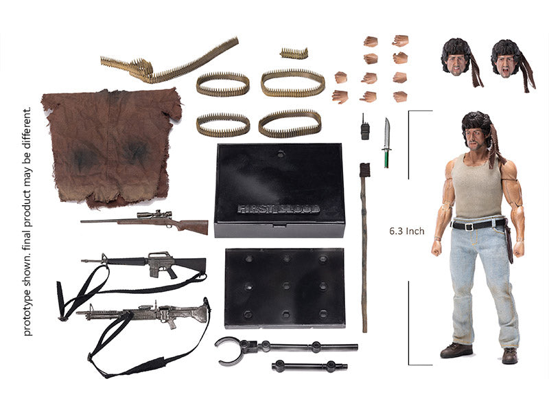 PREVENTA Super Series John Rambo Exclusive Figure Hiya (Primer pago/Anticipo)